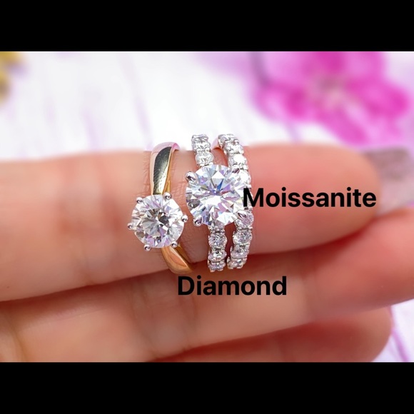 4.14Ct moissanite ring set with certificate - Picture 12 of 16